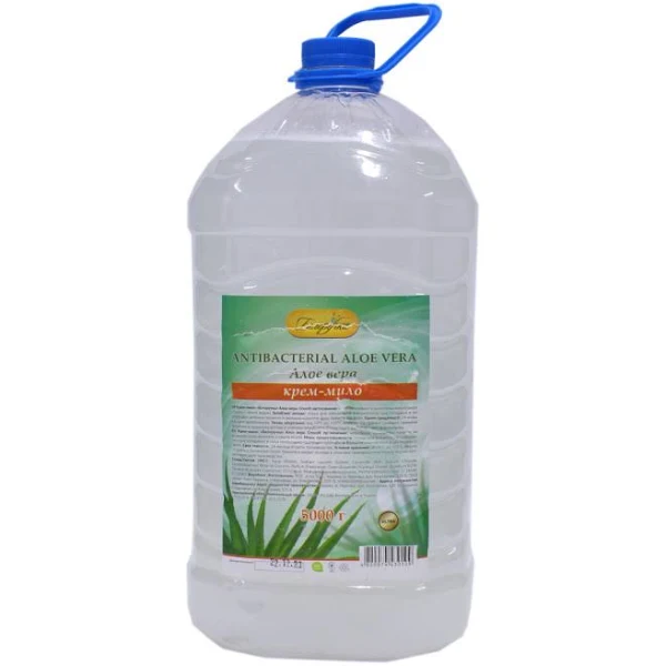 Мило-крем рідке антибактеріальне ТМ "Білоручка" Алое Вера 5 л, ПЕТ-пляшка, без дозатора